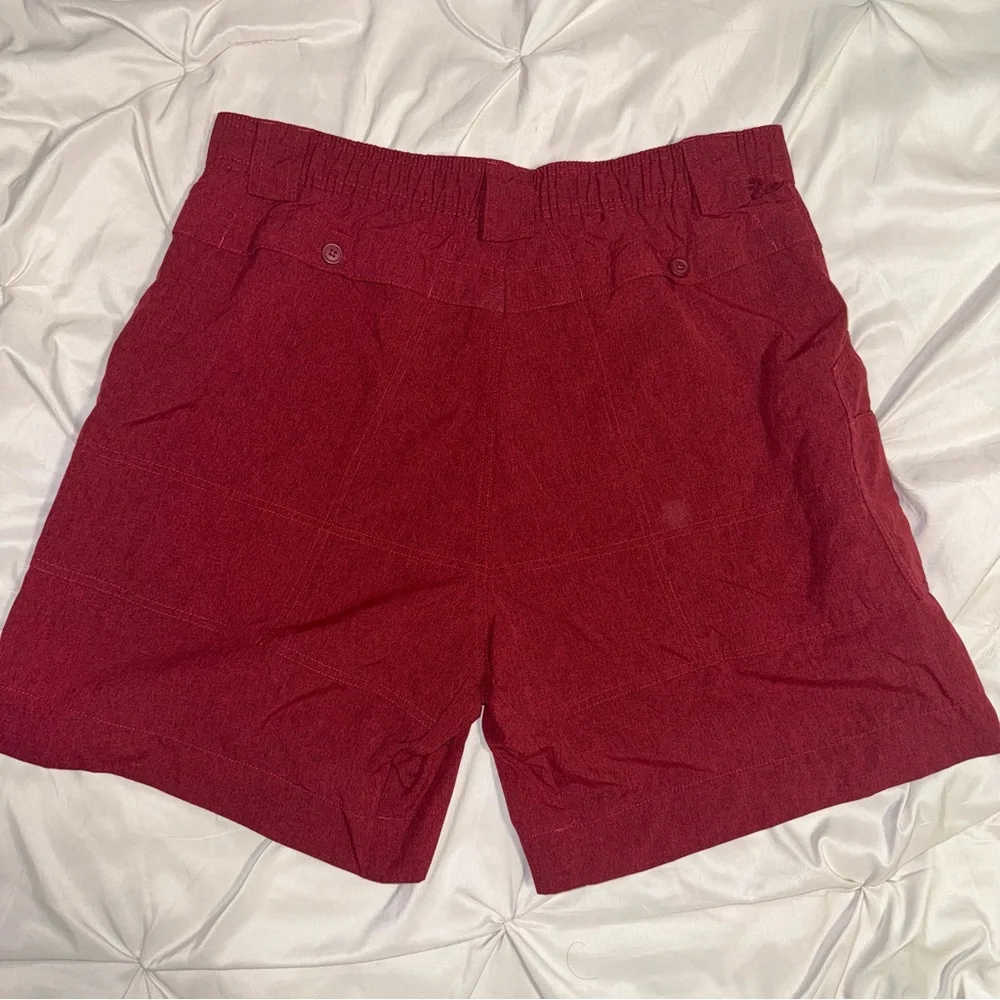 AFTCO Swim Surf Shorts Men’s 38 Red‎ Nylon Elastic Waist Logo Embroidered